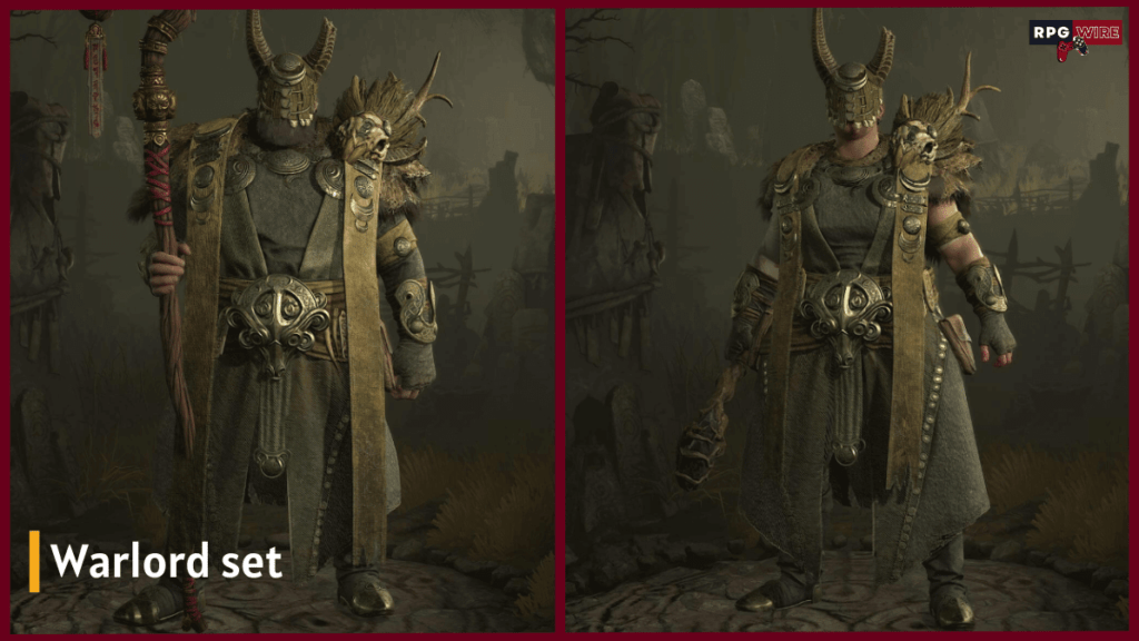 Warlord Diablo 4 druid armor set