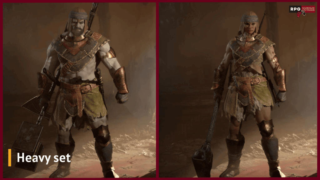 Heavy Diablo 4 Barbarian armor set