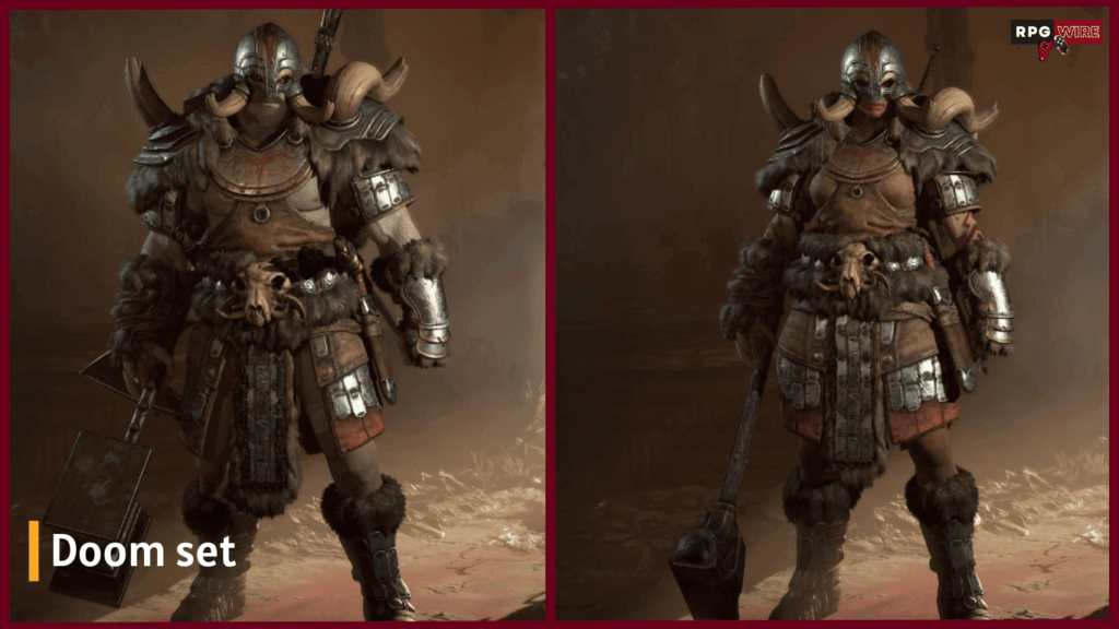 Doom Diablo 4 Barbarian armor set
