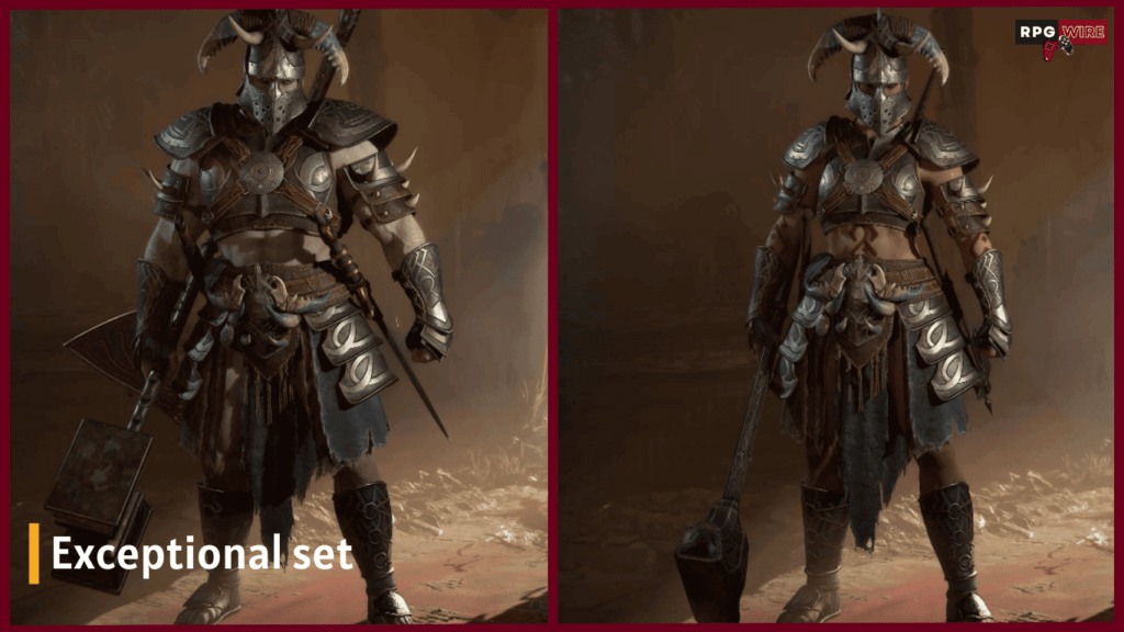 Exceptional Diablo 4 Barbarian armor set