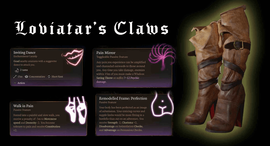 Loviatar's Claws BG3 mods